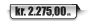 kr. 2.275,00 stk